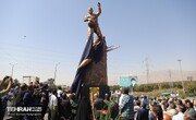تندیس شهید بابایی در ورودی تهران جای گرفت