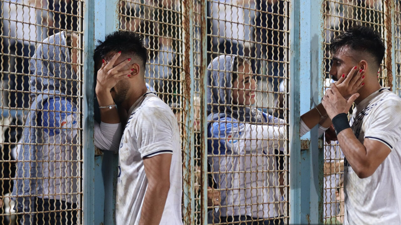 شادی گل غیرمنتظره؛ بازیکن ملوان در آغوش همسرش + عکس