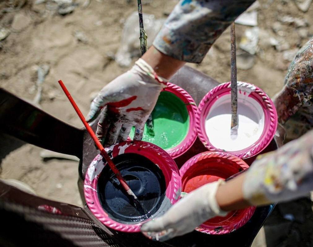 هنرمندان فلسطینی این گونه از فعالان ناوگان الصمود قدردانی کردند | تصاویر