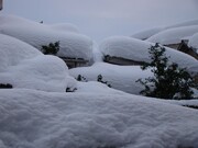 تصاویری از بارش برف ۳ متری در پاییز