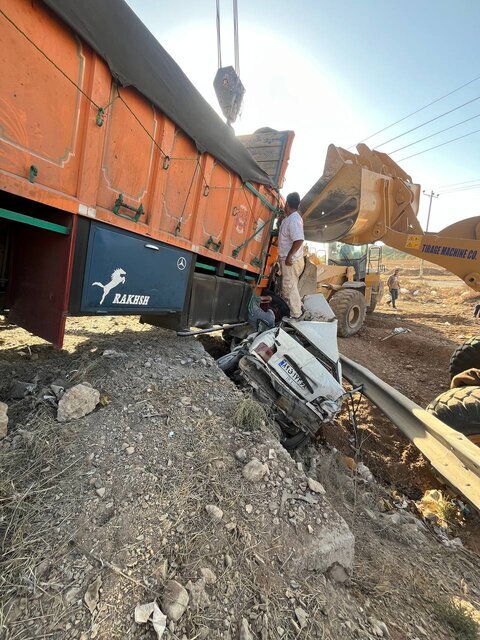 تصادف مرگبار کامیون با مینیبوس و پراید | آمار جانباختگان و مصدومان و علت حادثه + تصاویر