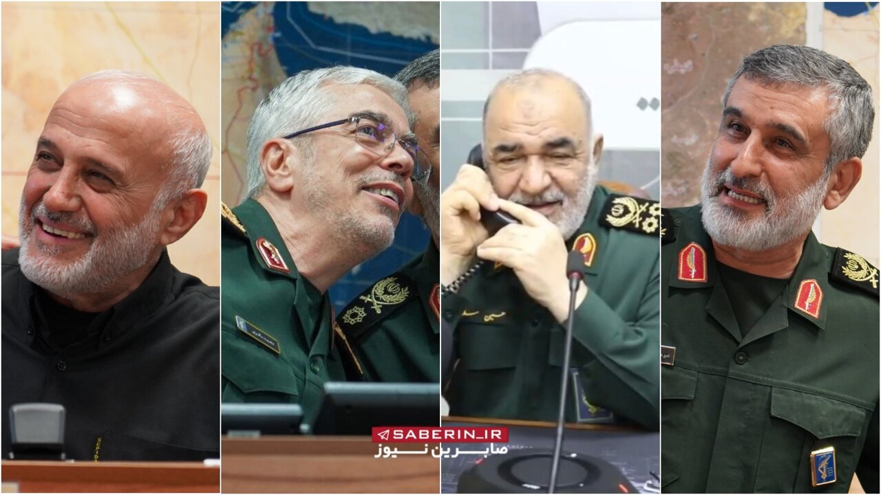 چهره خندان ۴ فرمانده شهید در اتاق عملیات وعده صادق ۲ | ببینید