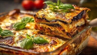 طرز تهیه لازانیای ریحان و بادمجان با سس مخصوص