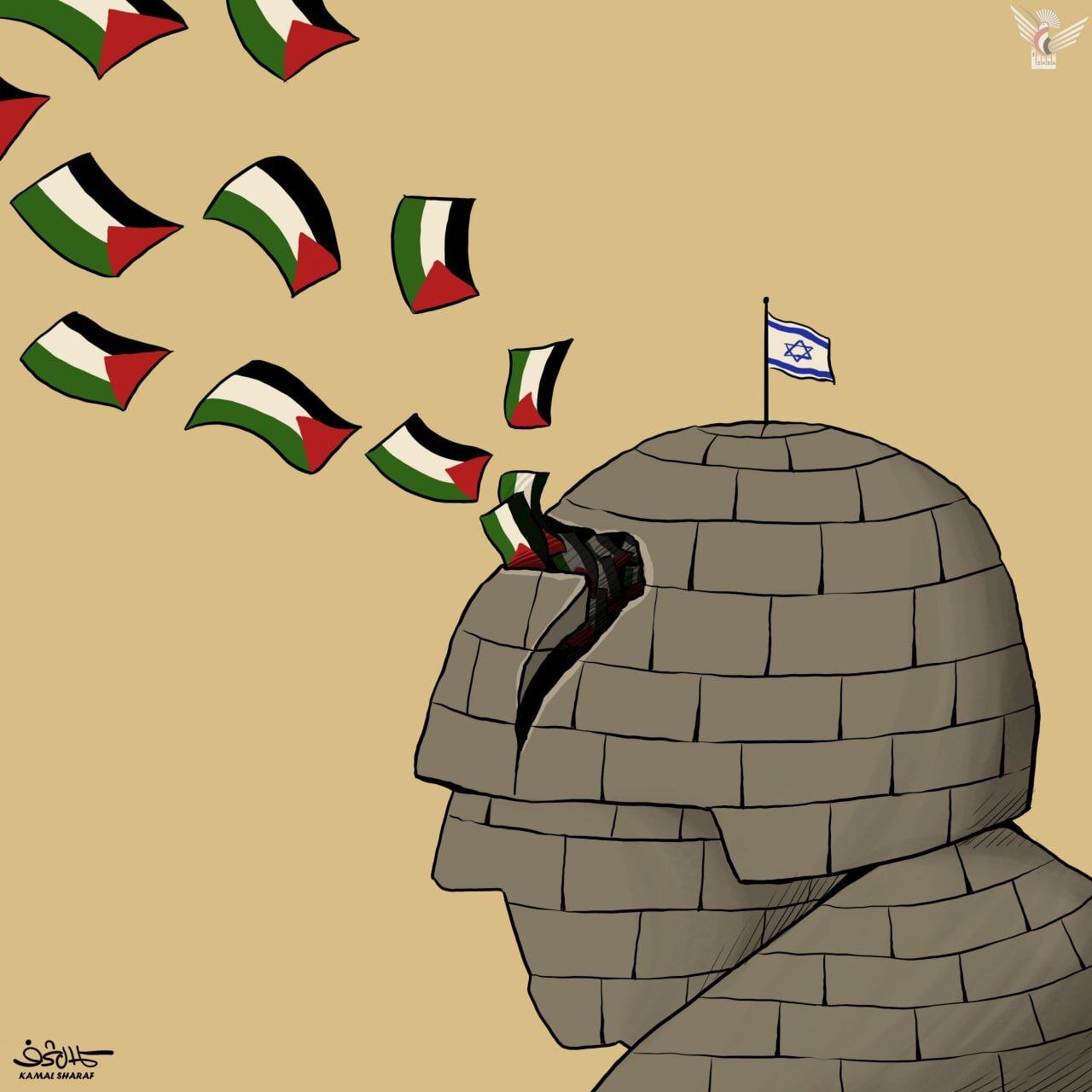 واکنش جالب یک کاریکاتوریست به رویداد ۷ اکتبر / عکس