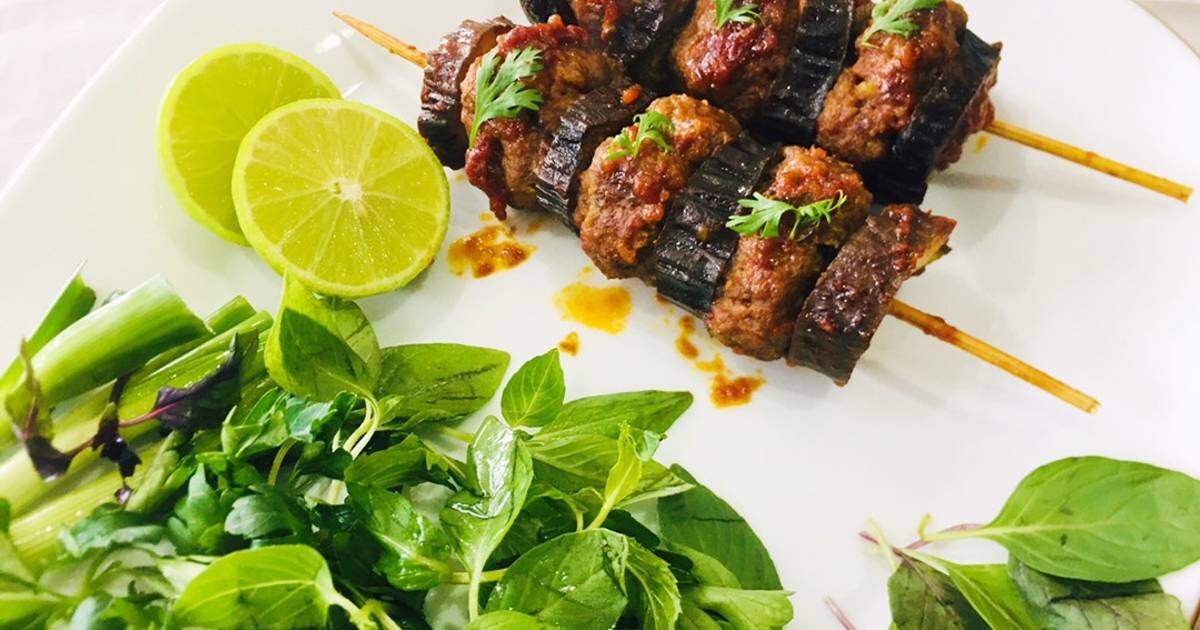 طرز تهیه ناز لقمه با طعم گوشت و بادمجان نازلقمه