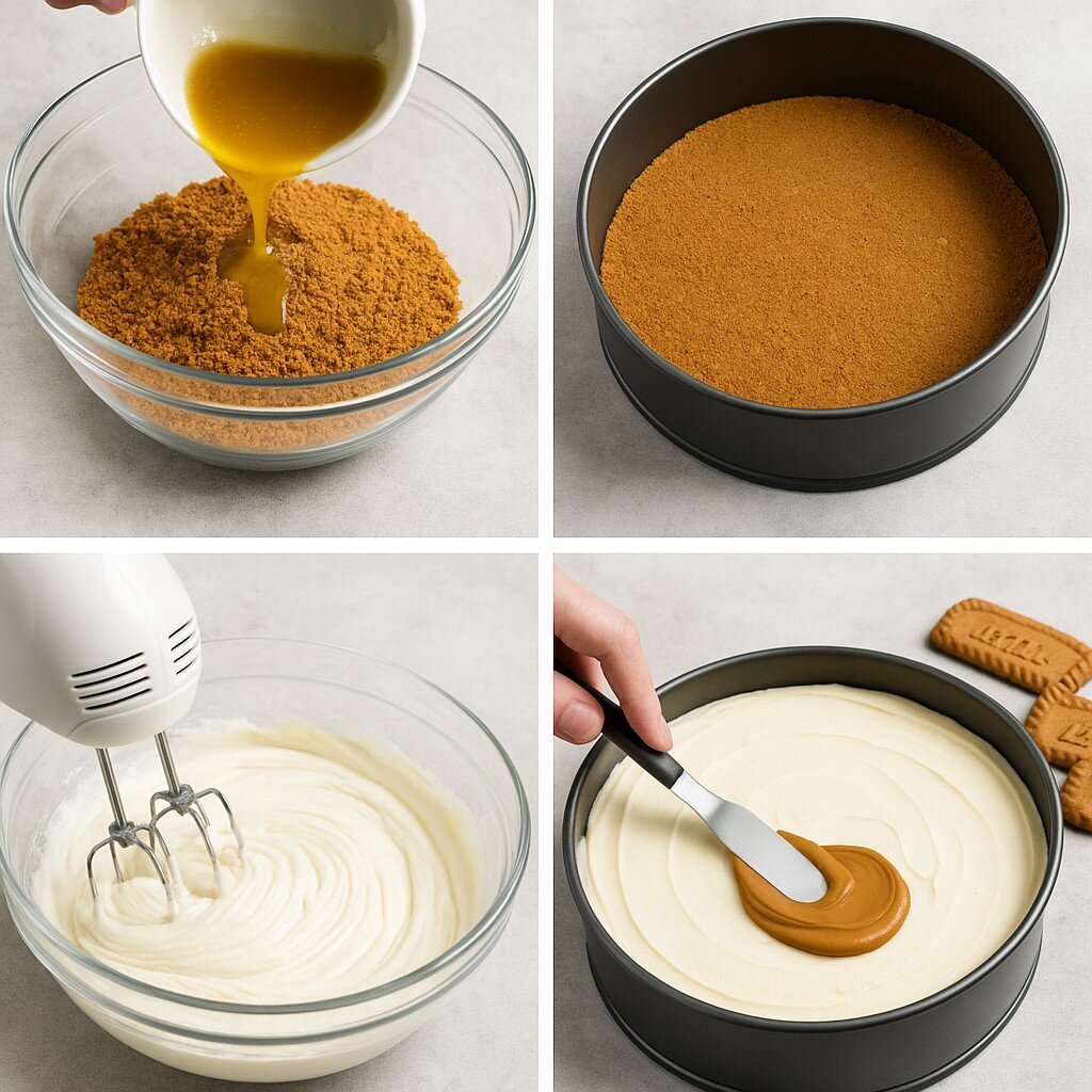 طرز تهیه چیز کیک لوتوس