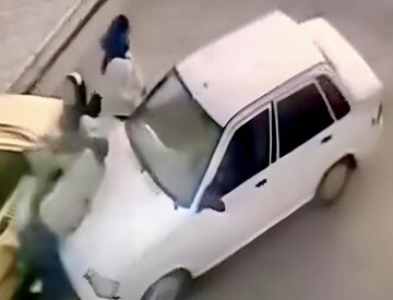 لحظه ترسناک زیر گرفتن ۳ دختر جوان توسط پراید + فیلم