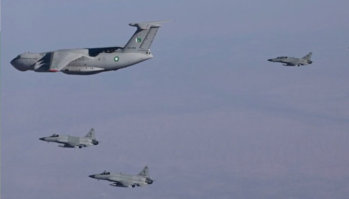 پرواز جنگنده‌های پاکستانی در رزمایش «اندس شیلد آلفا» | ویدئو