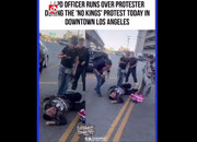 لحظه هولناک زیرگرفتن جوان معترض مقابل دوربین ها | ویدئو