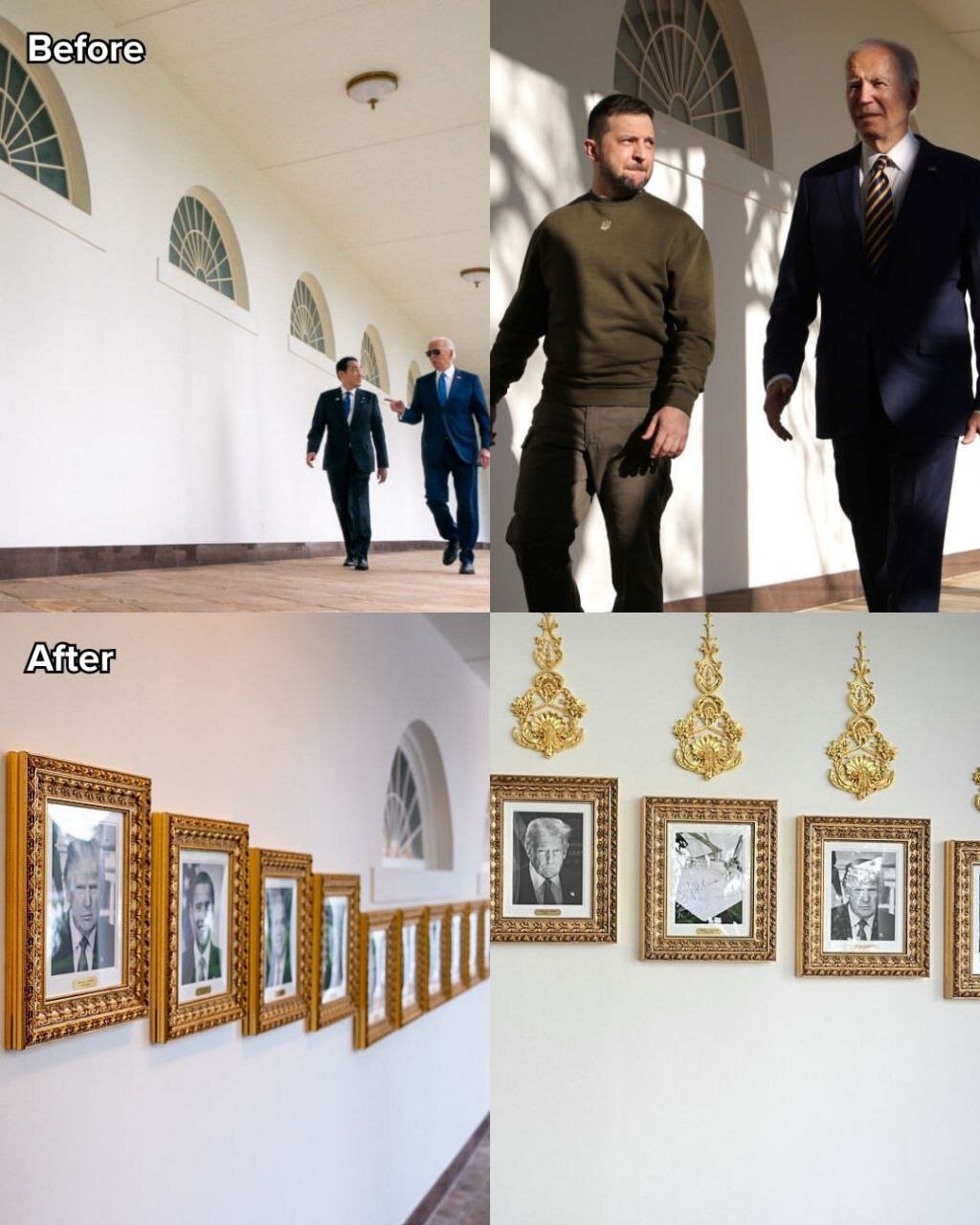 قبل و بعد تغییرات در کاخ سفید پس از ورود دوباره ترامپ را ببینید | تصاویر