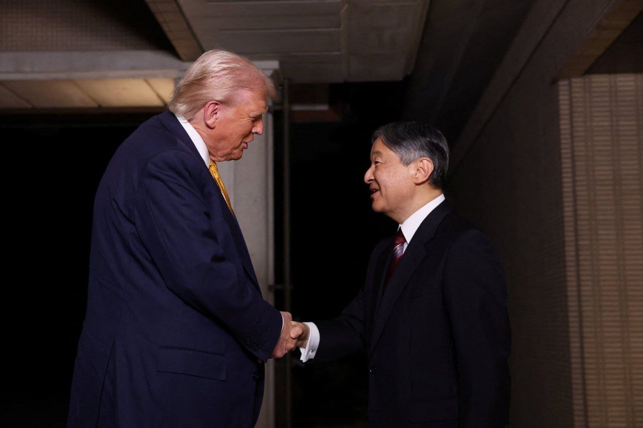 اولین تصاویر؛ ترامپ و امپراطور ژاپن در یک قاب