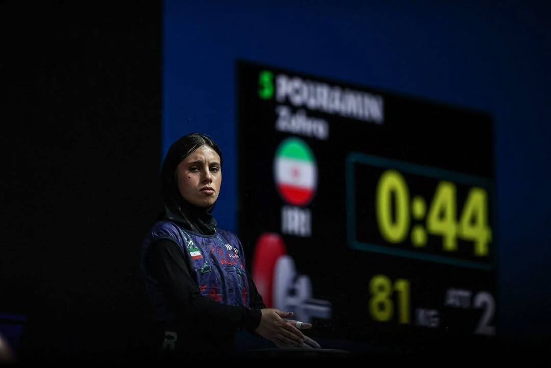 قاب‌های دیدنی از رکوردزنی دختر وزنه‌بردار ایرانی در بحرین | ببینید