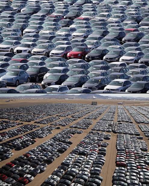 این جا گورستان ۳۵۰ هزار خودروی صفر و کم کارکرده است | تصاویر