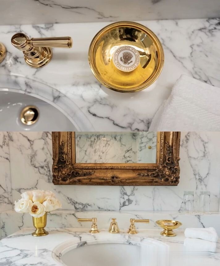 حمام تاریخی کاخ سفید به دستور ترامپ بازسازی شد! | تصاویر