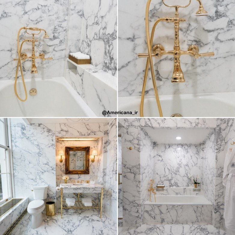 حمام تاریخی کاخ سفید به دستور ترامپ بازسازی شد! | تصاویر