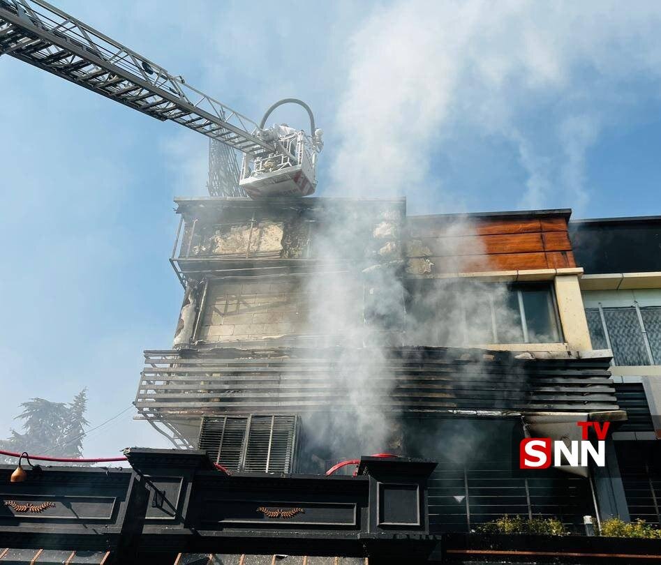 رستوران دود شد؛ تصاویری از آتش سوزی مهیب یک رستوران در تهران