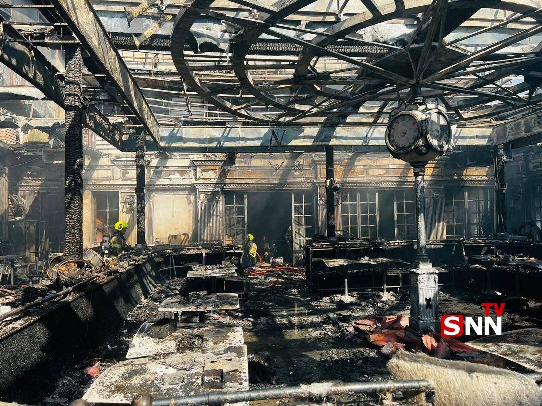 رستوران دود شد؛ تصاویری از آتش سوزی مهیب یک رستوران در تهران