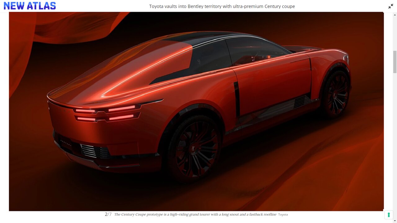 تویوتا با کوپه فوق لوکس سنچری وارد قلمرو بنتلی شد