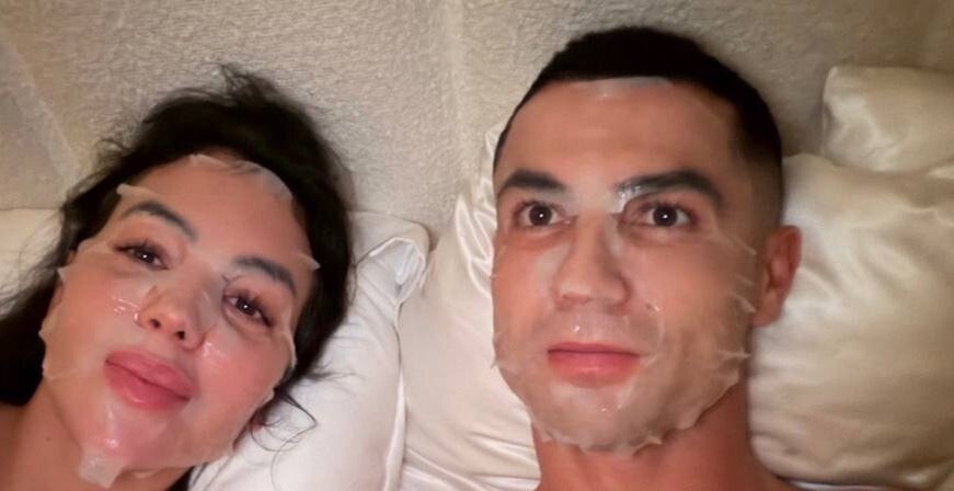 روتین پوستی شبانه رونالدو و جورجینا | عکس