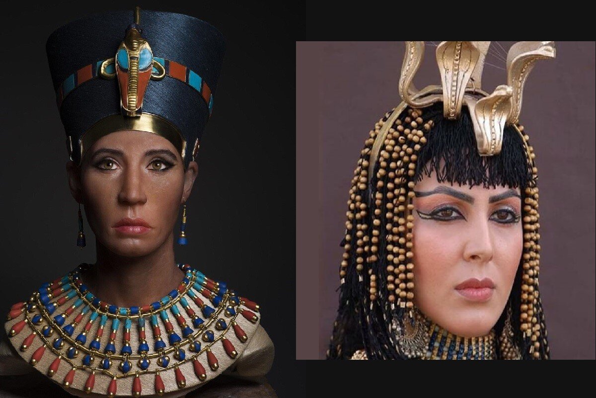 مقایسه جالب چهره اصلی بانو نفرتیتی با بازیگر زن سریال یوسف پیامبر | تصویر اصلی او را ببیند