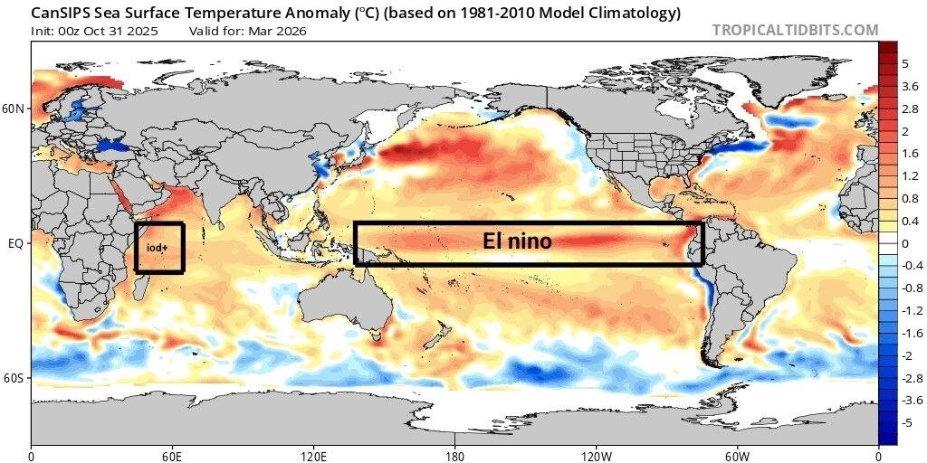 ال نینو در راه ایران؛ جبران کمبارشیهای پاییز با ورود سامانههای پربارش برف و باران | کارشناس برجسته هواشناسی: بارشهای خوبی در راه است