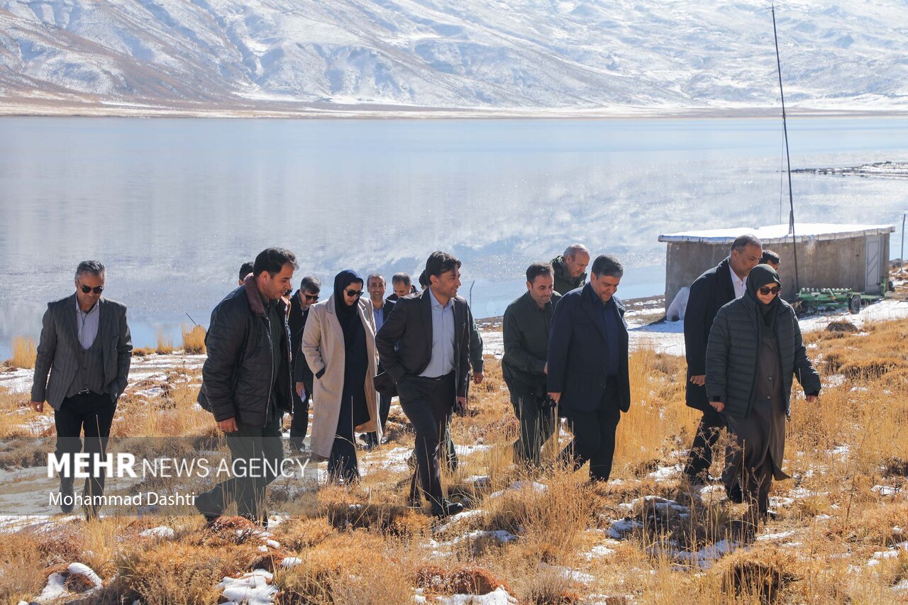 شینا انصاری با کاپشن و عینک دودی روی برفهای اردبیل | تصاویر