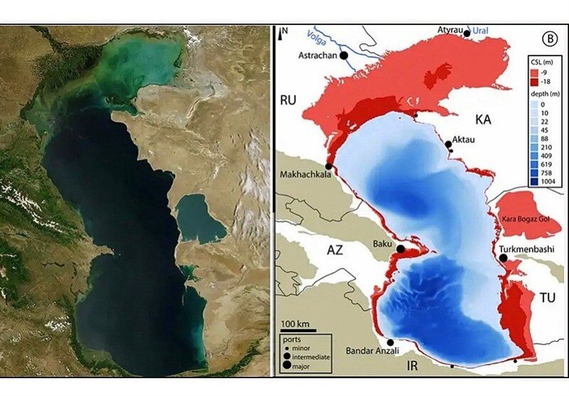 دریای خزر با خطر خشک شدن کامل مواجه است؟ + عکس | جزئیات آخرین وضعیت