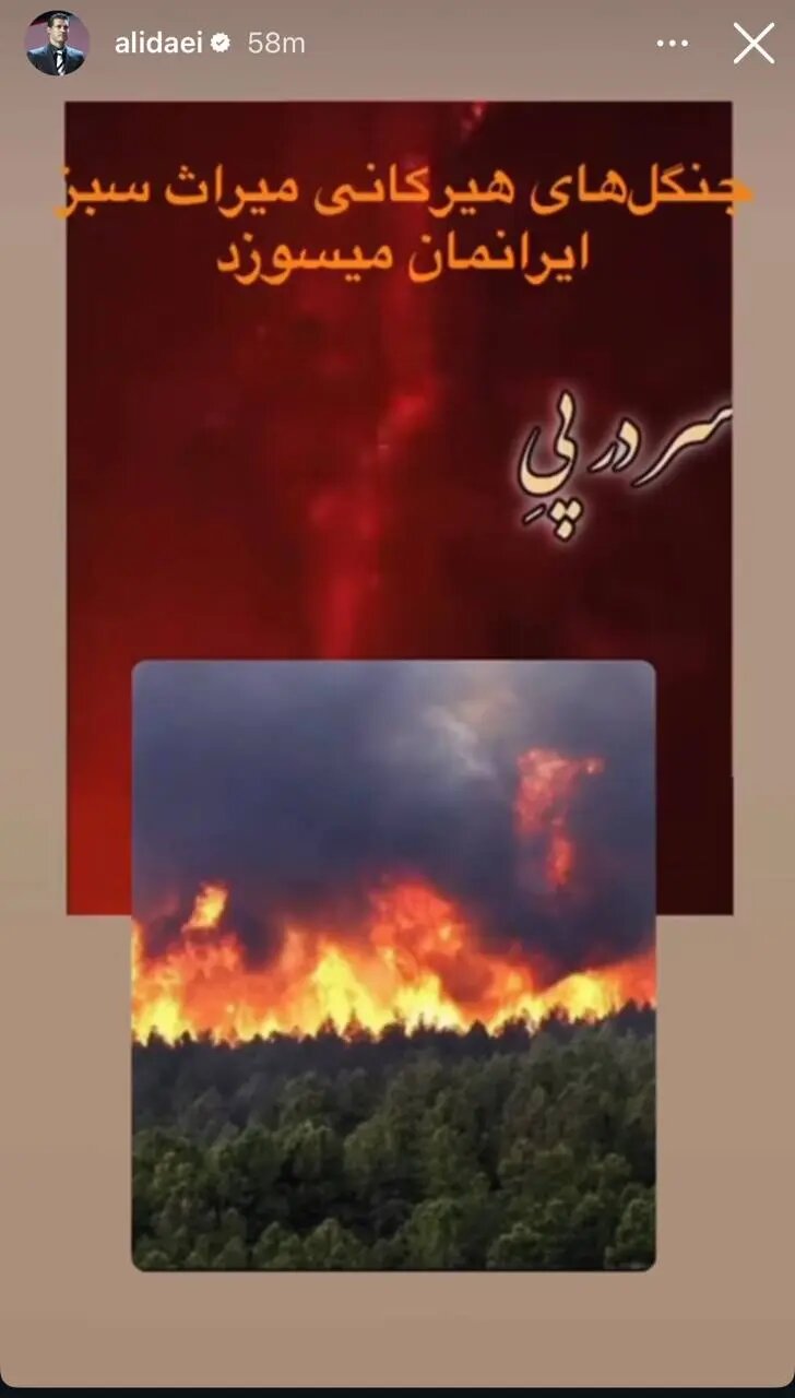 علی دایی: میراث ایران دارد میسوزد