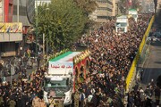 آیین تشییع پیکر پاک یکصد شهید گمنام دفاع مقدس در تهران