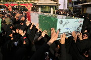 آیین تشییع پیکر پاک یکصد شهید گمنام دفاع مقدس در تهران ۲