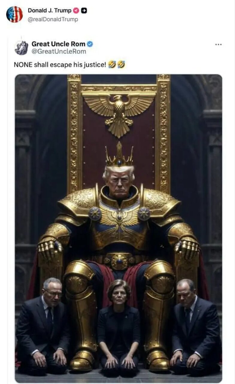 تاج‌گذاری عجیب ترامپ ؛  تصاویر جنجالی و مرموز آقای رئیس‌جمهور بوی جنگ می دهد؟