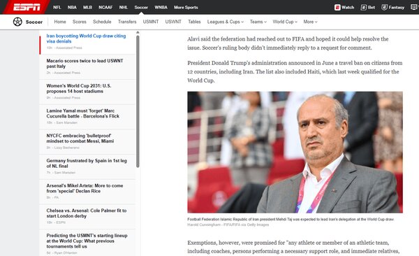 بازتاب جهانی تصمیم ایران و بایکوت قرعهکشی جامجهانی + تصاویر | حرف تاج تیتر رسانههای دنیا شد