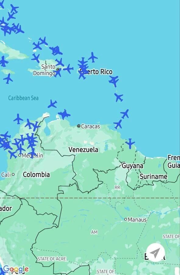 آسمان ونزوئلا بعد از تهدید ترامپ خالی شد