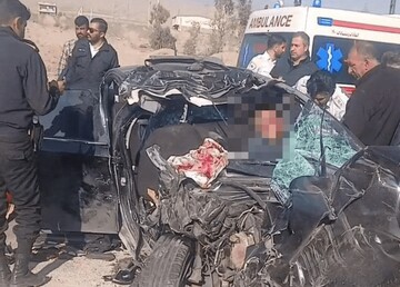 انتشار تصاویر تلخ از تصادف خودروی خانواده سقاب اصفهانی | ببینید خودروی تارا به چه روزی افتاده است