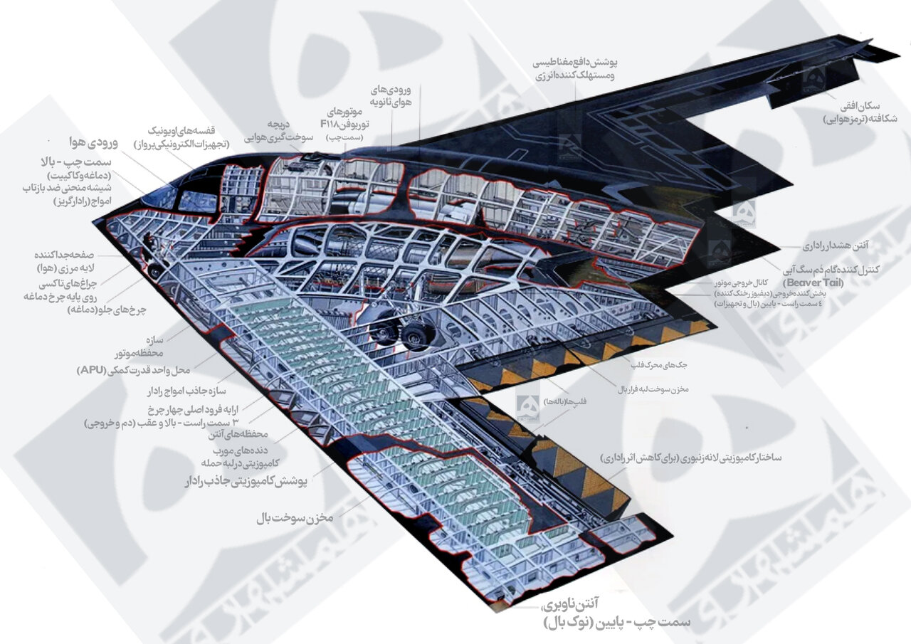 درون بمبافکن ۲ میلیارد دلاری B2 چه میگذرد؟ + عکس | جزئیات داخلی بمبافکن رادارگریز آمریکا