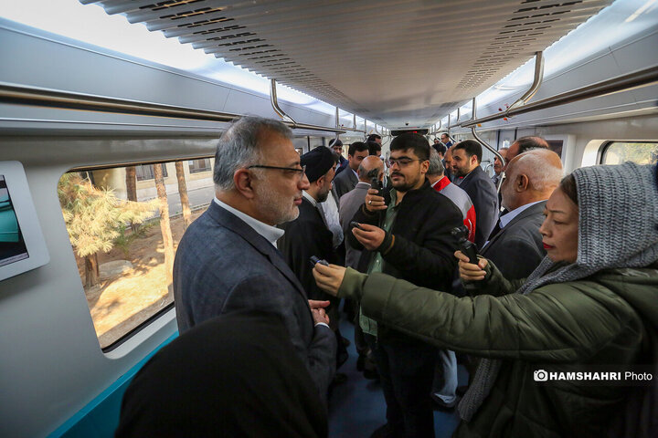 آیین بهره برداری از دو رام قطار مترو ملی
