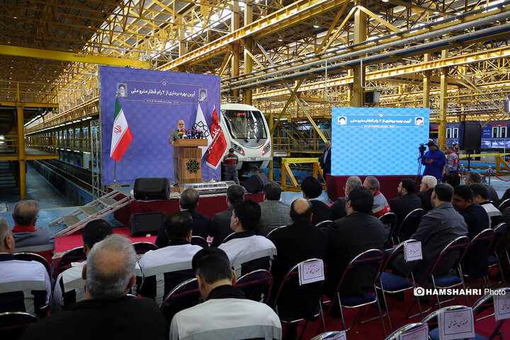 آیین بهره برداری از دو رام قطار مترو ملی