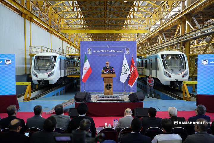 آیین بهره برداری از دو رام قطار مترو ملی