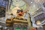 آماده‌سازی حرم امیرالمومنین (ع) و اباعبدالله الحسین (ع) به مناسبت میلاد حضرت فاطمه (س) | تصاویر