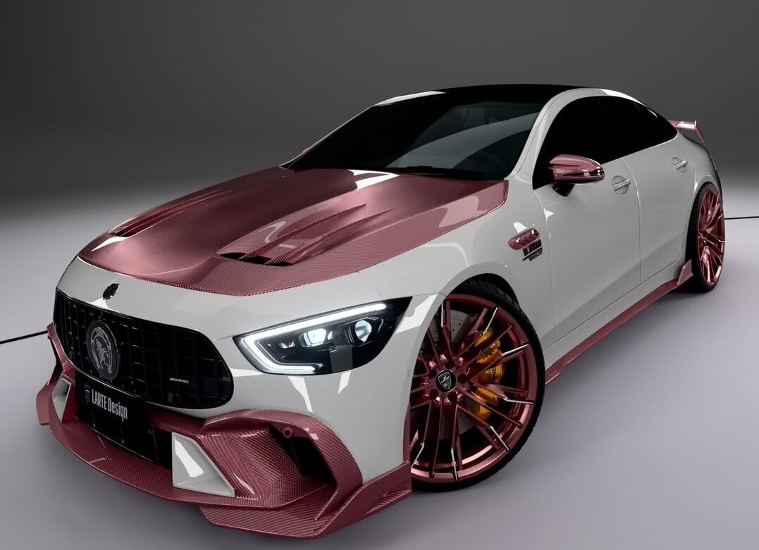 مرسدس AMG GT 53 صورتی | جواهری که همه نگاه‌ها را به خود خیره می‌کند