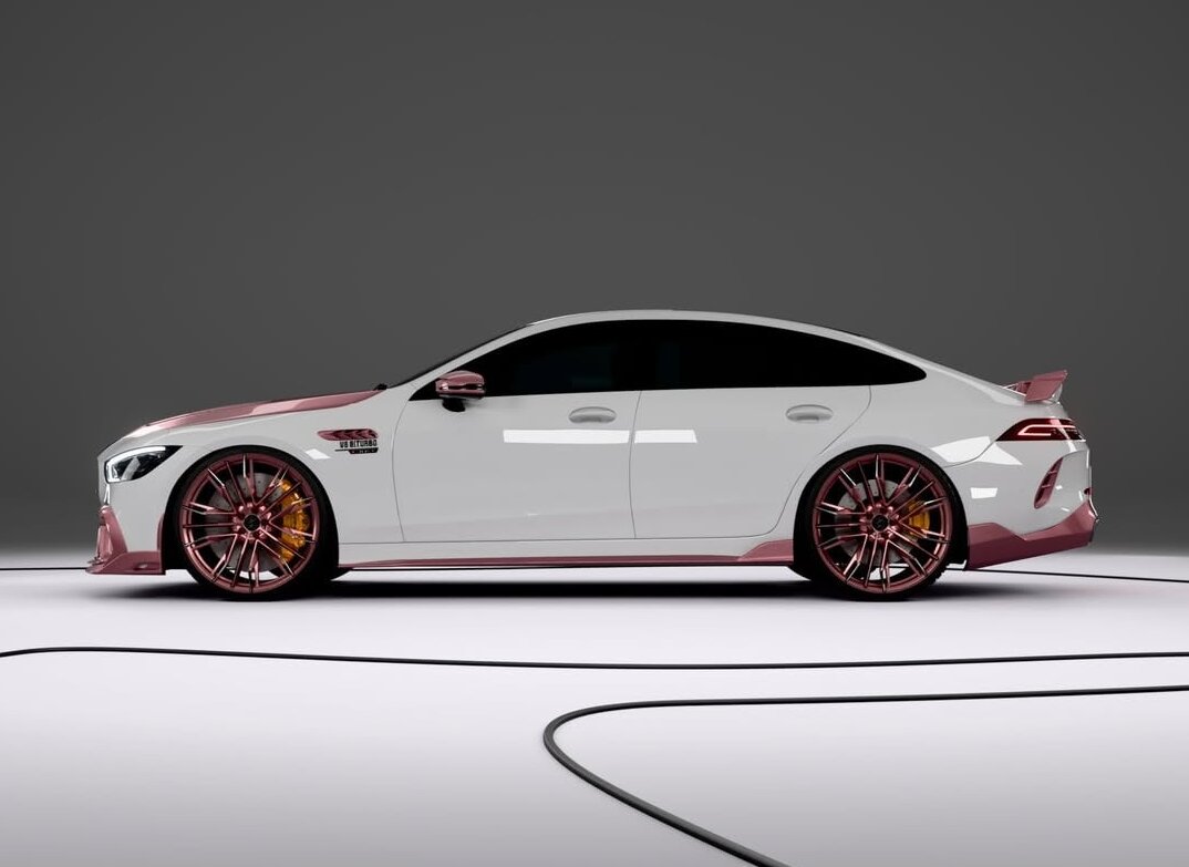 مرسدس AMG GT 53 صورتی | جواهری که همه نگاه‌ها را به خود خیره می‌کند