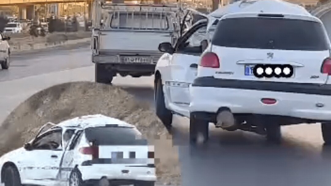 حرکت خودرو زانتیا فقط با ۳ چرخ! + ویدئو | انتشار تصویر راننده خودرو بعد از توقیف