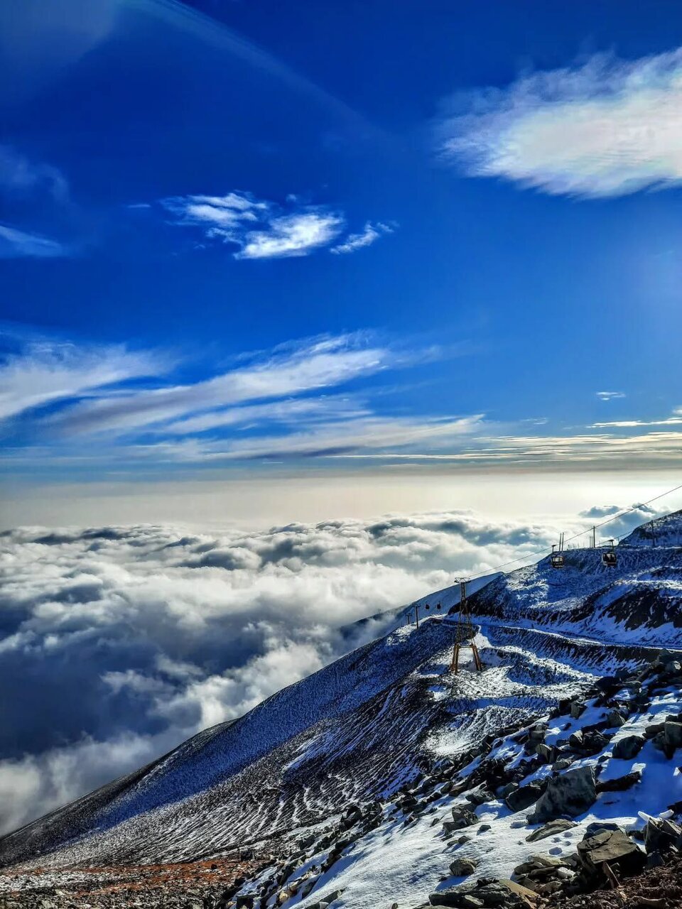 جدیدترین تصاویر از برف قله توچال تهران