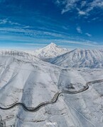 تصویری زیبا از دماوند برفی در روز جمعه | ببینید