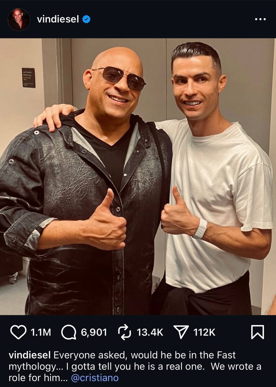 کریس رونالدو بازیگر فیلم معروف و اکشن شد  + عکس