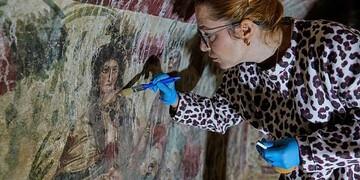 کشف نقاشی دیواری کمیاب از عیسی مسیح | ویدئو