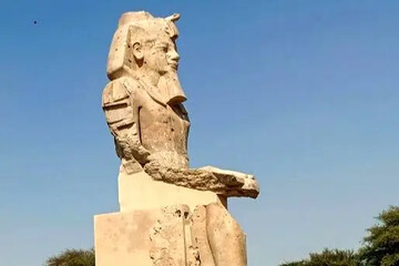 از تمثال‌های عظیم فرعون مشهور رونمایی شد | ویدئو و عکس