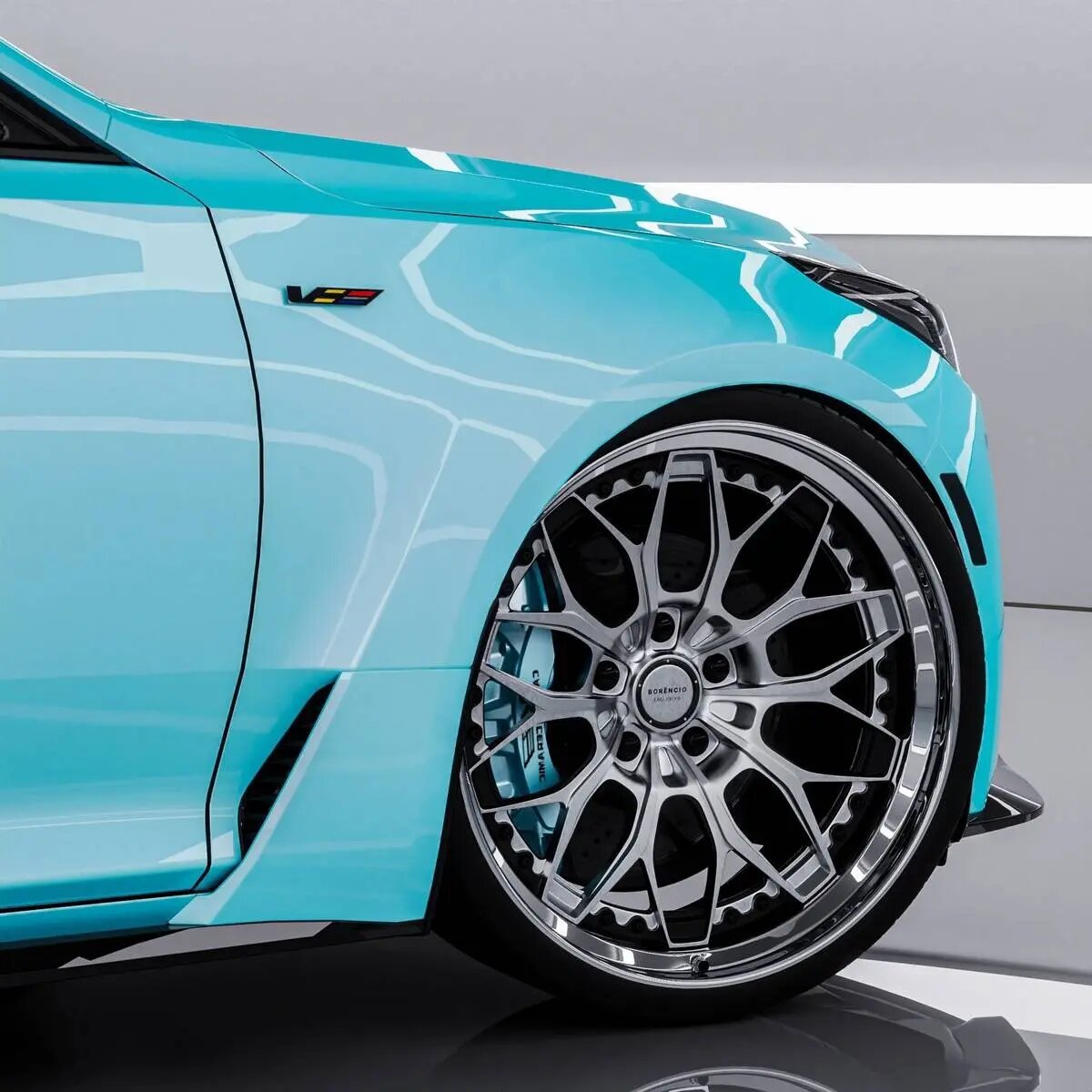 کادیلاک CT۵-V بلکوینگ با رنگ خیره کننده یخ قطبی متالیک | تصاویر