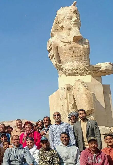 از تمثال‌های عظیم فرعون مشهور رونمایی شد | ویدئو و عکس