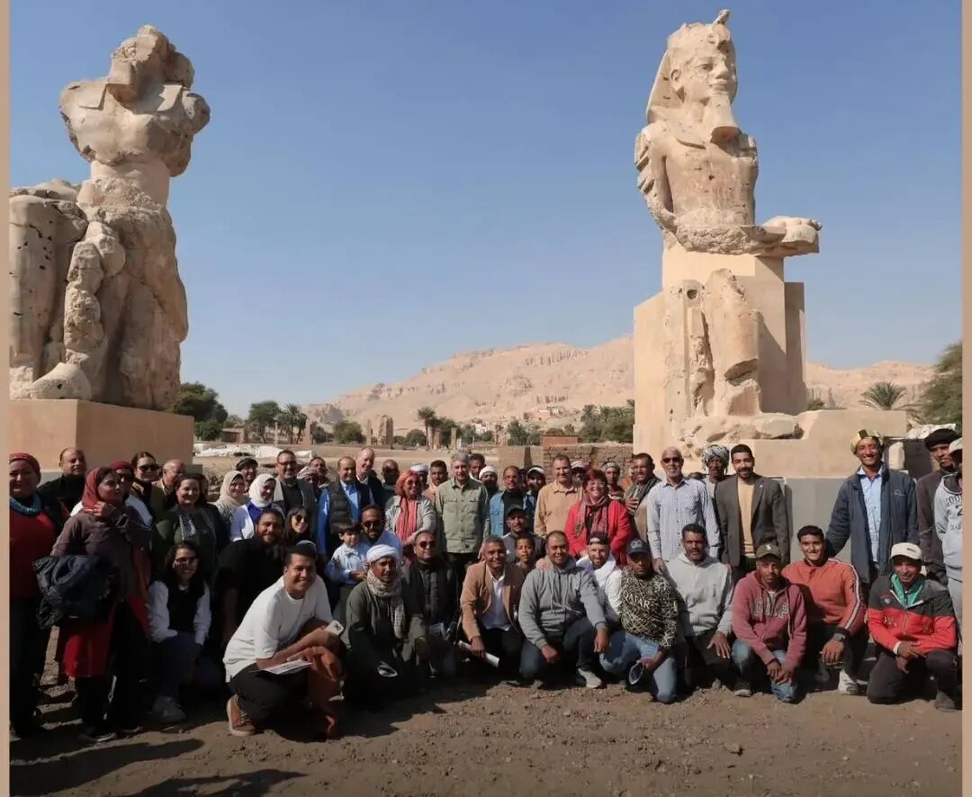 از تمثال‌های عظیم فرعون مشهور رونمایی شد | ویدئو و عکس